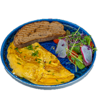 sonkás cheddar sajtos omlett